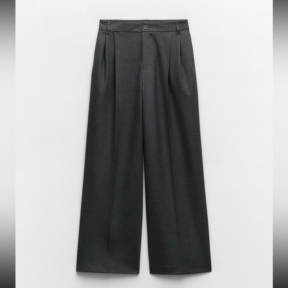 FULL-LENGTH PLEATED PANTS - Picture 6 of 8